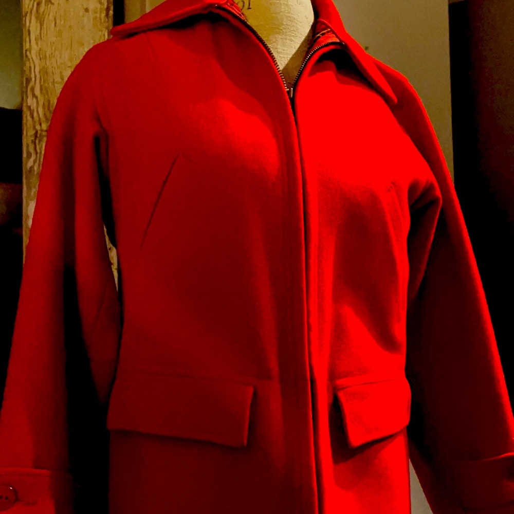 VINTAGE- Woolrich Red Wool Pea Coat